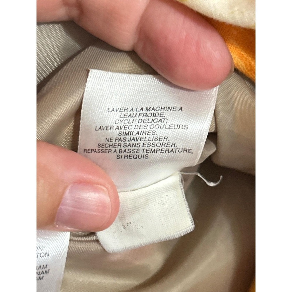 Kasper A-Line Dress Womens Size 4 Orange Striped Summer Brunch Sleeveless Bow - Picture 9 of 13